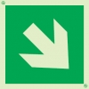 Signs for tunnels, Safe condition, Directional arrow diagonal