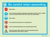 Signs for wind turbines, Safety procedures, Be carefull when ascending