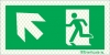 Reflecto-luminescent signs, Emergency escape route signs, up left