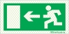 Reflecto-luminescent signs, Emergency escape route signs, left