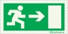 Reflecto-luminescent signs, Emergency escape route signs, right