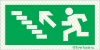 Reflecto-luminescent signs, Emergency escape route signs, up stairs left