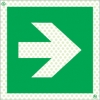Reflecto-luminescent signs, Emergency escape route and safe condition signs, Directional arrow