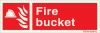 Reflecto-luminescent signs, Fire-fighting equipment signs, Fire bucket