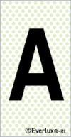 Reflecto-luminescent signs, Alphabetic and numeric character signs, "A"