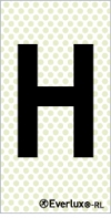 Reflecto-luminescent signs, Alphabetic and numeric character signs, "H"