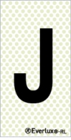 Reflecto-luminescent signs, Alphabetic and numeric character signs, "J"