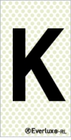 Reflecto-luminescent signs, Alphabetic and numeric character signs, "K"