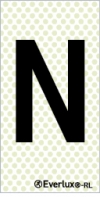 Reflecto-luminescent signs, Alphabetic and numeric character signs, "N"