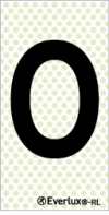 Reflecto-luminescent signs, Alphabetic and numeric character signs, "O"