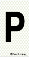 Reflecto-luminescent signs, Alphabetic and numeric character signs, "P"