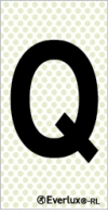 Reflecto-luminescent signs, Alphabetic and numeric character signs, "Q"