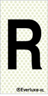 Reflecto-luminescent signs, Alphabetic and numeric character signs, "R"