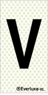 Reflecto-luminescent signs, Alphabetic and numeric character signs, "V"