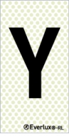 Reflecto-luminescent signs, Alphabetic and numeric character signs, "Y"