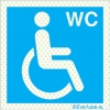 Reflecto-luminescent signs, Public convenience signs, WC