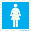 Reflecto-luminescent signs, Public convenience signs, WC Women