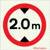 Reflecto-luminescent signs, Car park signs, 2m height limit