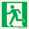Reflecto-luminescent signs, Emergency escape route, Left