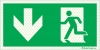 Reflecto-luminescent signs, Emergency escape route, Down