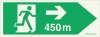 Reflecto-luminescent signs, Emergency escape route, Right 450m