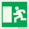 Reflecto-luminescent signs, Emergency escape route, Left