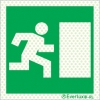 Reflecto-luminescent signs, Emergency escape route, Right